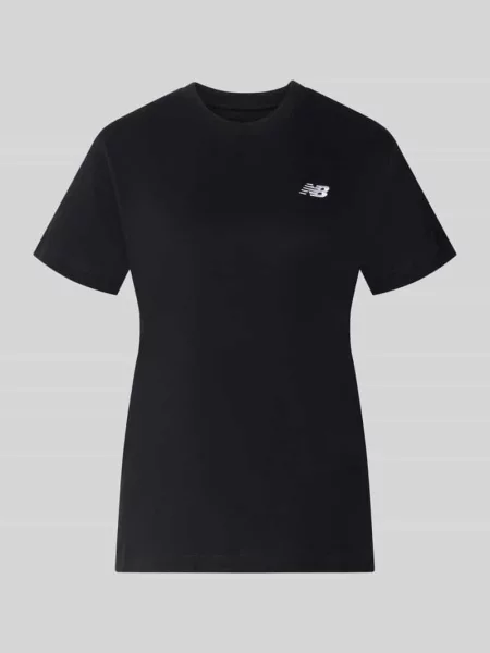 T-shirt o kroju regular fit z czystej bawełny New Balance czarna
