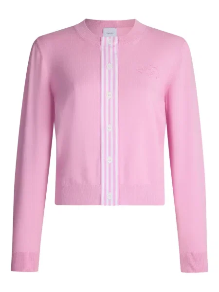 Cardigan Patou cu dungi roz