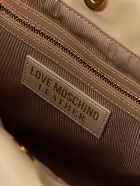 Кожаная сумка шоппер Love Moschino
