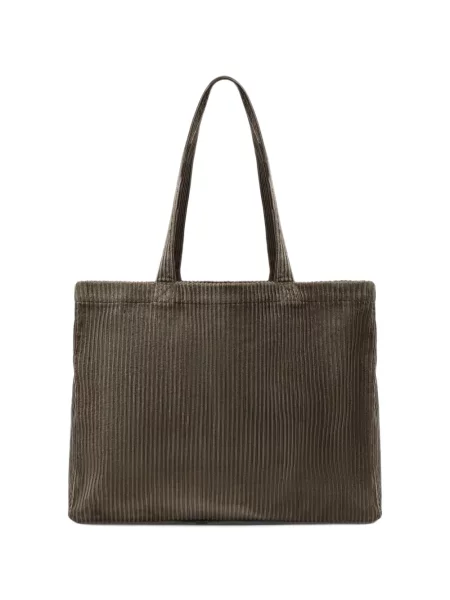 Samt shopper torbica A.p.c. s printom smeđa