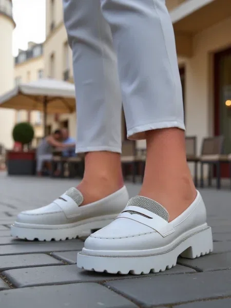 Мокасини Resti бяло