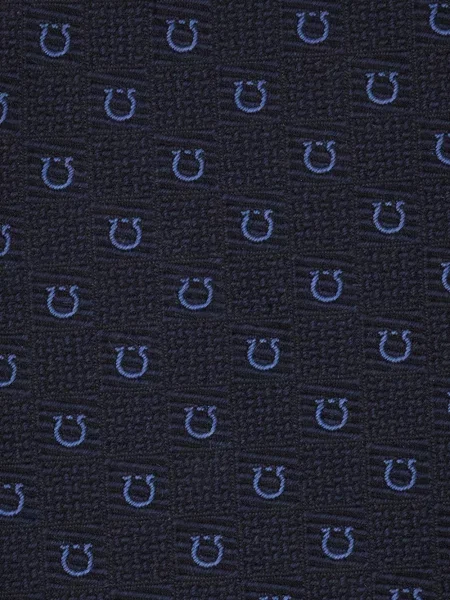 Cravată Ferragamo de mătase albastru
