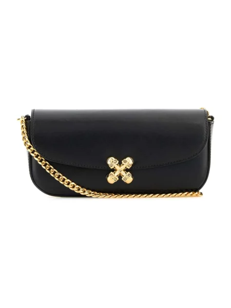 Torebka crossbody Alexander Mcqueen w kwiatki czarna