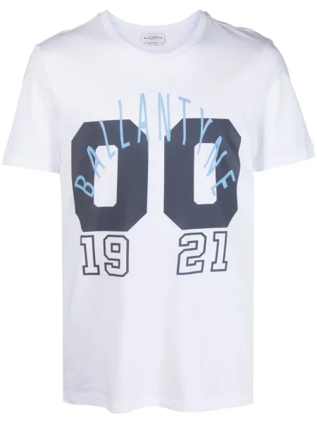 Tricou Ballantyne cu imagine alb