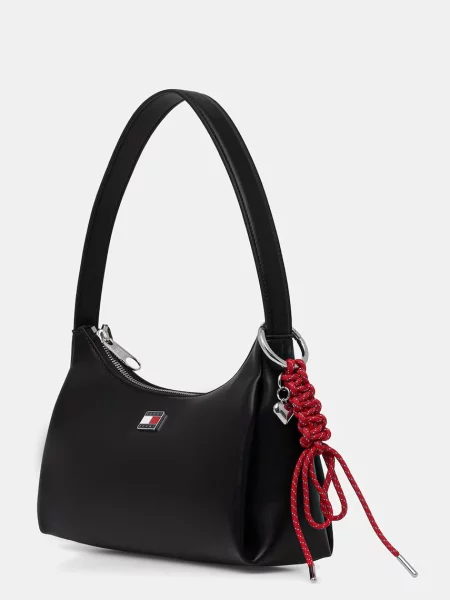 Pandantiv Tommy Jeans din piele negru