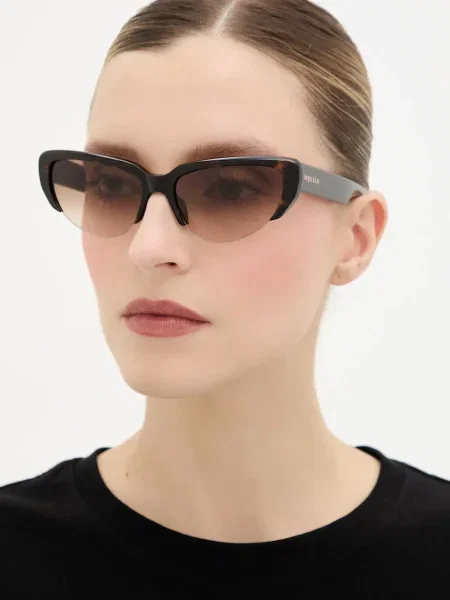 Слънчеви очила Alexander McQueen кафяво