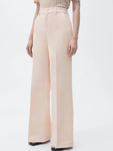 Прямі джинси MANGO світло-рожевий рожеві