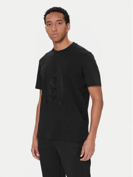 BOSS Tricou Iconic TL negru