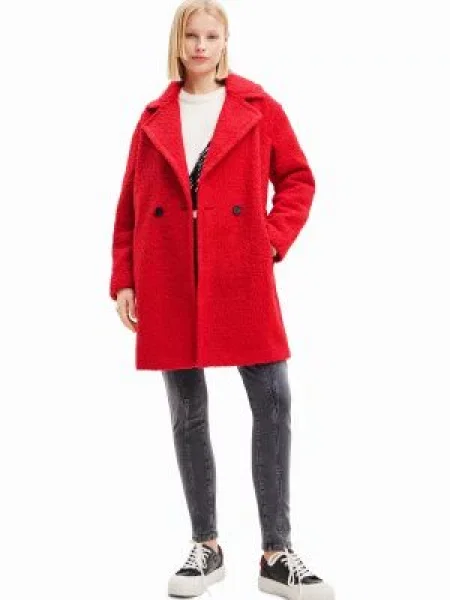 Desigual Palton de primăvară-toamnă Overcoat' roșu