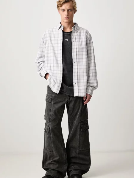 Off-White Handstyle Logo Check μπλούζα ανδρική λευκό