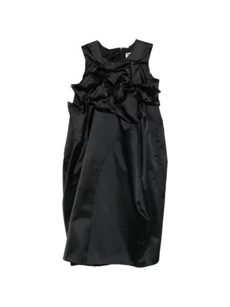 Rochie midi Comme Des Garçons din satin cu volane negru