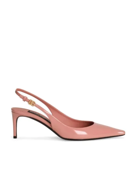 Czółenka Dolce And Gabbana skórzana różowa