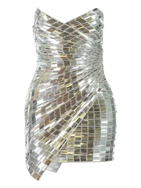 Rochie Retrofete de costum argintiu