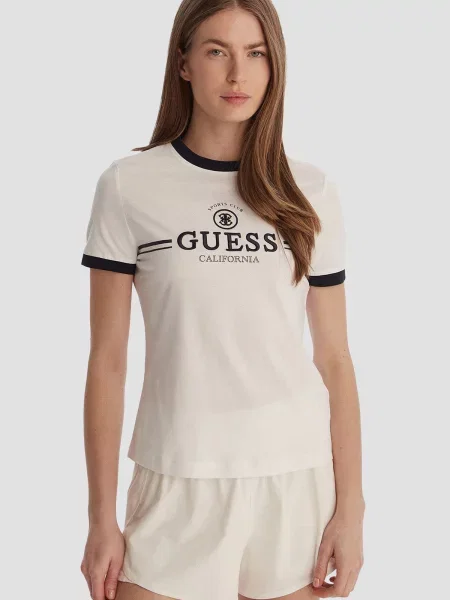 Футболка GUESS білий/чорний біла