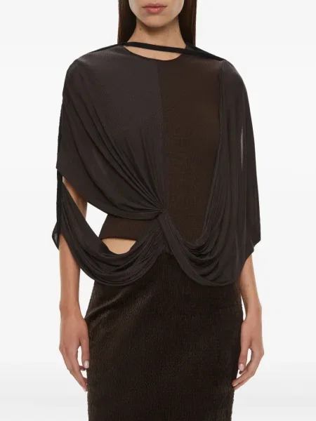 Rochie midi Christopher Esber până la genunchi de costum maro