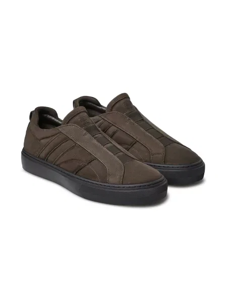 Sneakersy Fabi zamszowe wsuwane brązowe