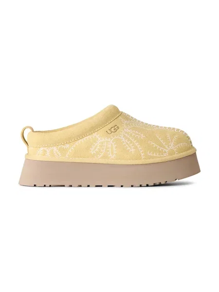 UGG Pantofle semišové W Tazz Botanic žluté