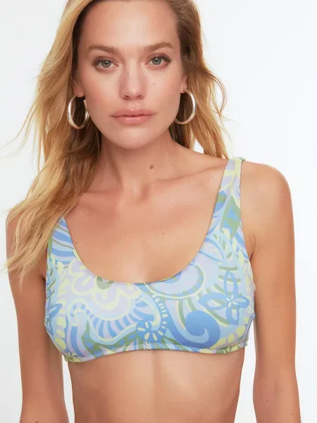 Top Trendyol w kwiatki z nadrukiem szary