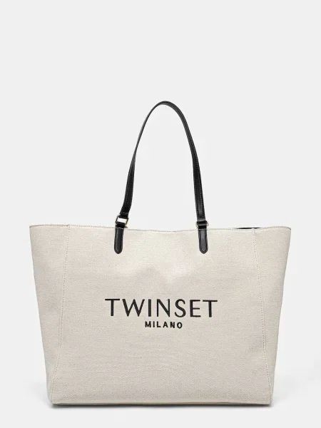 Torebka Twinset z logo biała