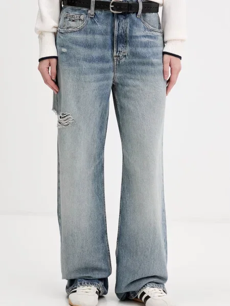 Tommy Jeans blugi relaxed fit pentru femei albastru