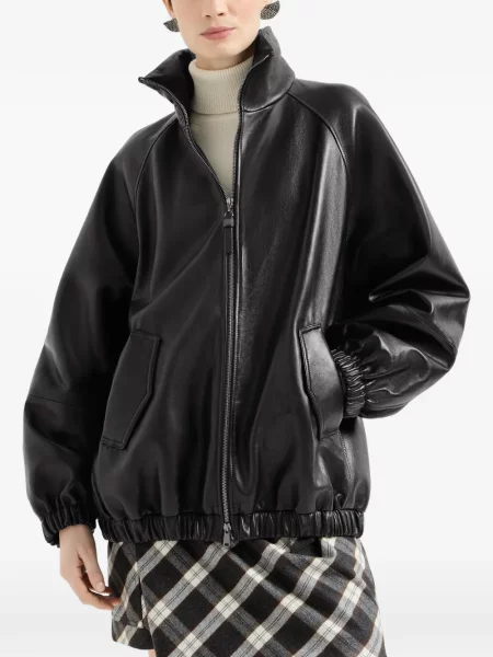 Geanta de piele Brunello Cucinelli negru