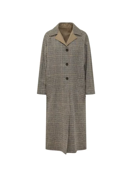 Αναστρεπτός παλτό Schneiders houndstooth καφέ