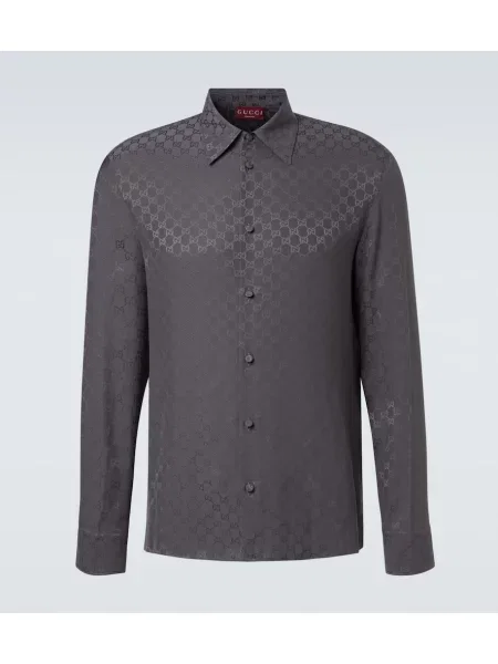 Svilena košulja Gucci siva