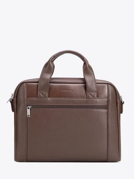 Elegancka torba na laptopa brązowa
