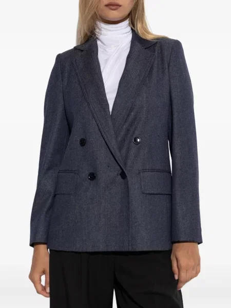 Geacă Max Mara de lână albastru