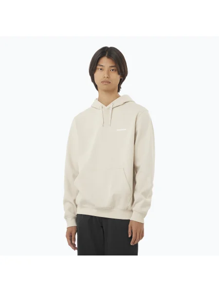Férfi Salomon Logo Hoodie esős nap melegítőfelső. Méret: S bézs