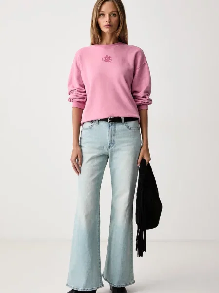 Levi's pulover z bombažem GR EVERYDAY CREW roza