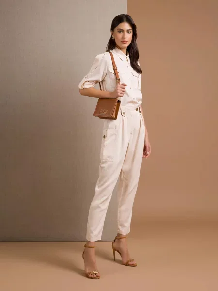 Брюки Elisabetta Franchi бежевые