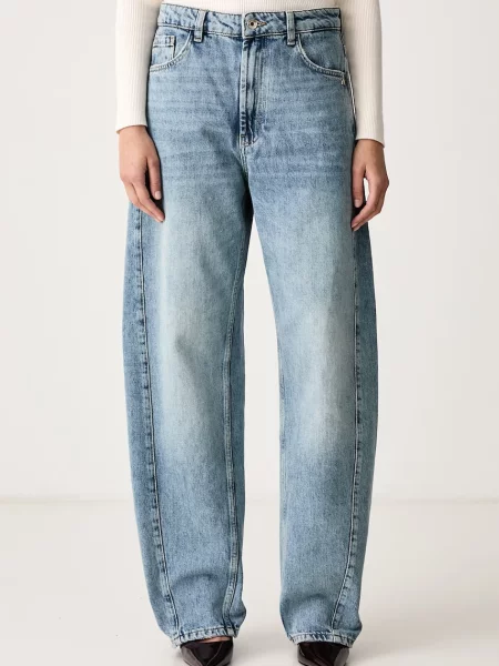 Patrizia Pepe blugi relaxed fit pentru femei albastru