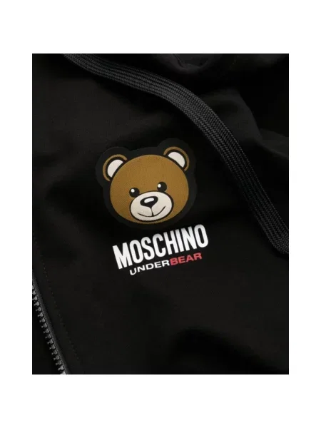 Koszulka Moschino z logo typu teddy czarna