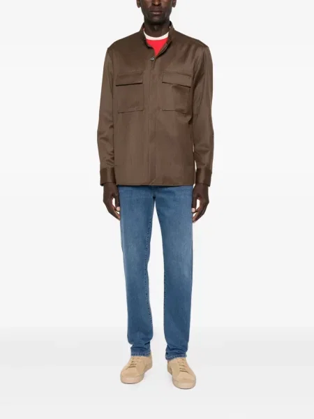 Cămașă Zegna de lână maro
