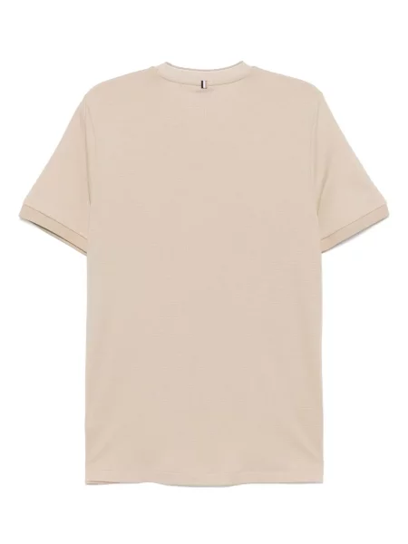Tricou Boss cu decolteu rotund maro