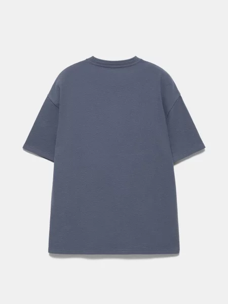 Pull&Bear Tricou fumuriu albastru