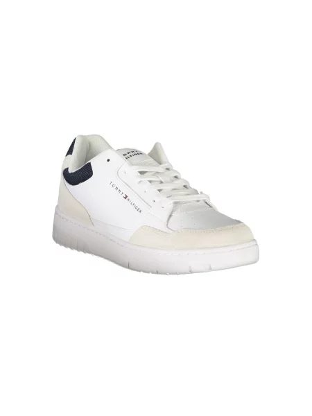 Trampki Tommy Hilfiger skórzane wiązane casual białe