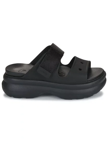 Pántos félcipő Crocs fekete