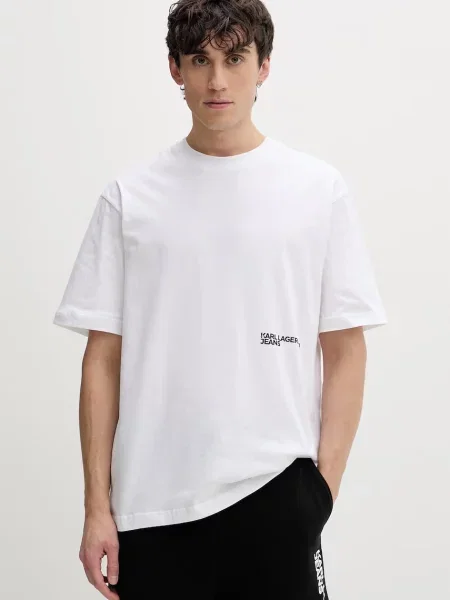 Karl Lagerfeld Jeans t-shirt ανδρικό λευκό