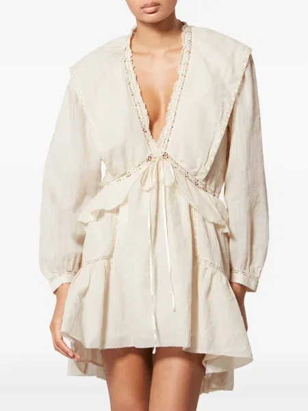 Rochie mini Marant Etoile cu volane din dantelă de costum