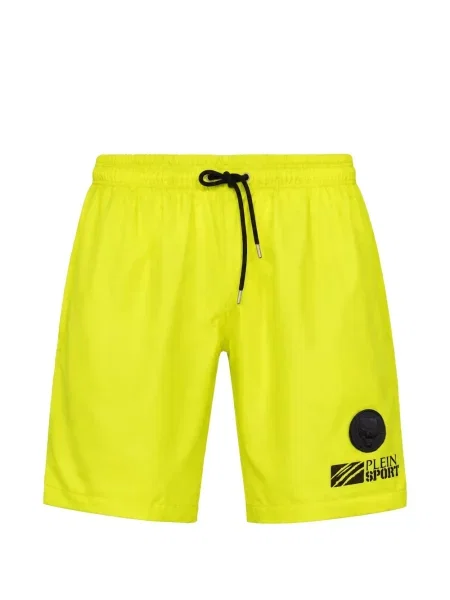 Slip de baie Plein Sport cu autograf cu cordon galben
