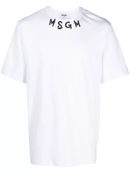 Tricou Msgm cu imagine alb