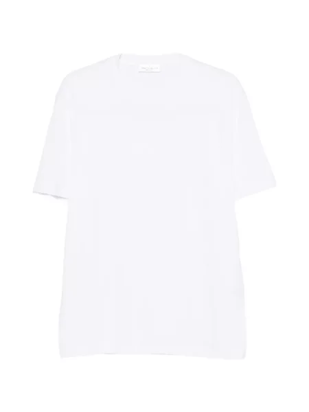 Tricou Roberto Collina cu decolteu rotund alb