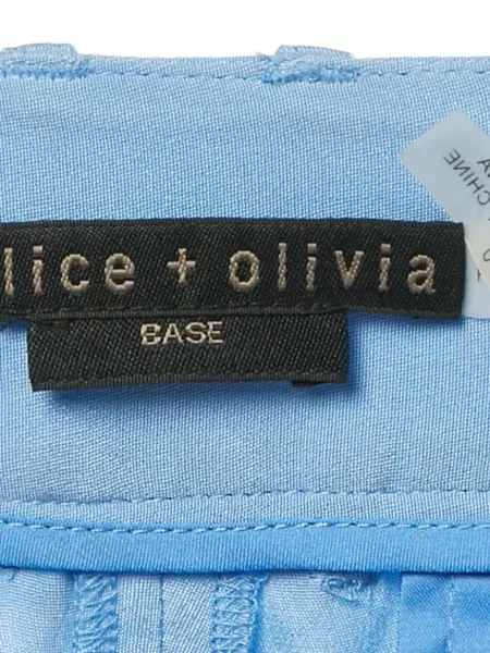 Šilkinės plisuoti šortai Alice + Olivia mėlyna