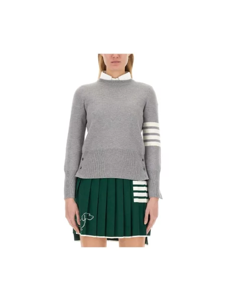 Sweter Thom Browne wełniany szary