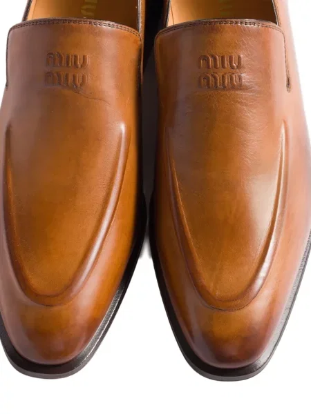 Pantofi loafer Miu Miu maro