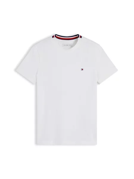 TOMMY HILFIGER Tričko Signature Tape Collar' bílá