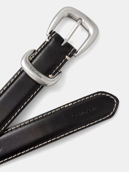 Calvin Klein pas usnjen črna