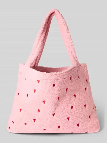 Torba typu tote z naszywką z logo model Teddy' Studio Noos różowa